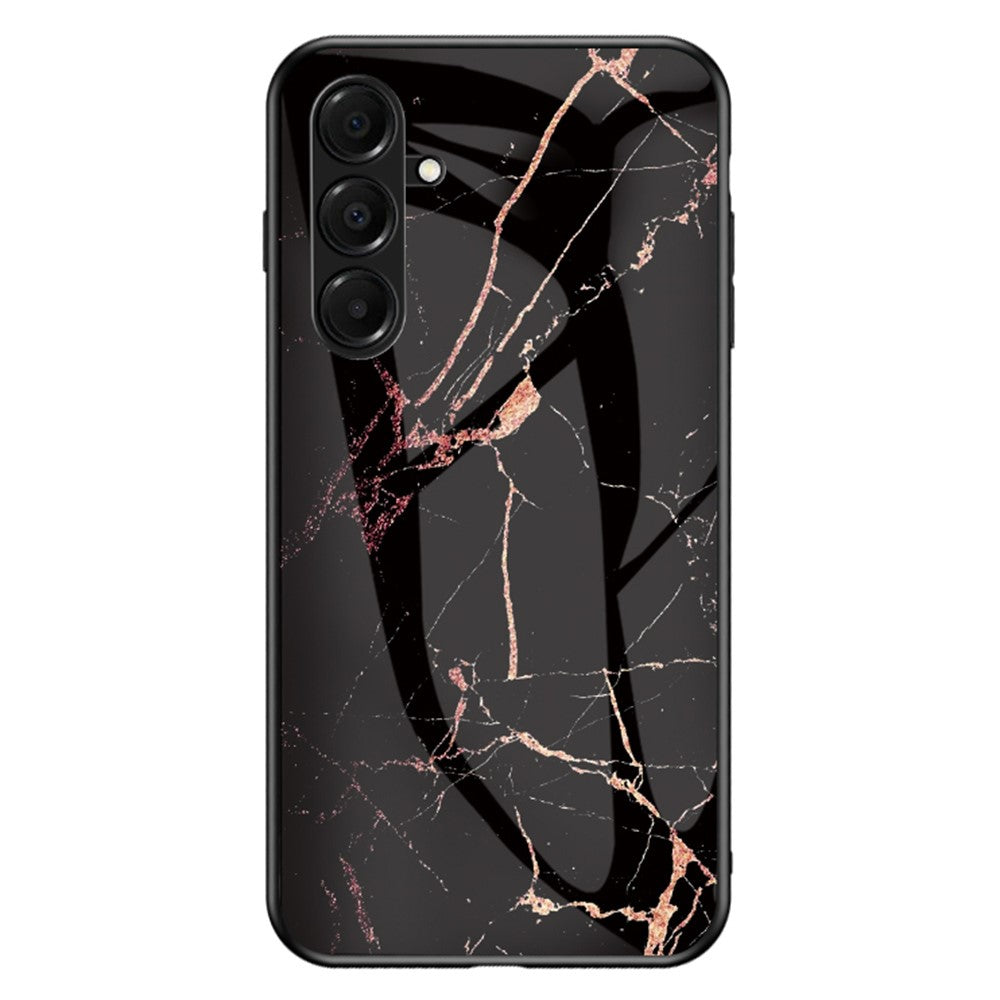 For Samsung Galaxy A17 5G / A17 4G / A26 5G Case Marble Pattern Tempered Glass + PC + TPU Protective Phone Cover - TechGearPal
