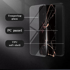 For Samsung Galaxy A17 5G / A26 5G Case Marble Pattern Tempered Glass + PC + TPU Protective Phone Cover