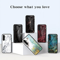 For Samsung Galaxy A17 5G / A26 5G Case Marble Pattern Tempered Glass + PC + TPU Protective Phone Cover