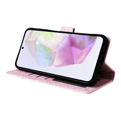 For Samsung Galaxy A17 5G / A26 5G Case RFID Blocking Flower Leather Phone Cover with Wrist Strap