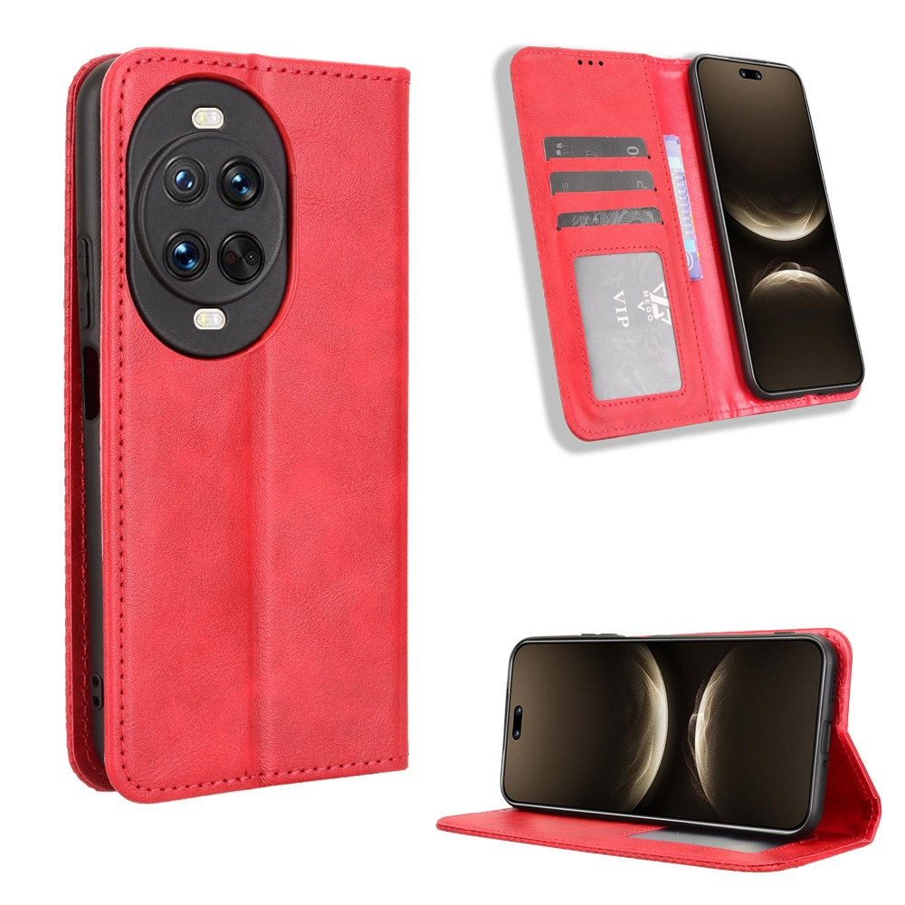 For Huawei nova 14 Ultra 5G Leather Case Wallet Stand Retro Texture Phone Cover