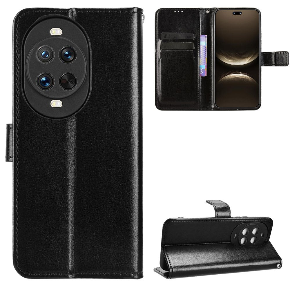 Étui portefeuille en cuir PU avec sangle pour Huawei Nova 14 Ultra 5G, motif cheval fou 