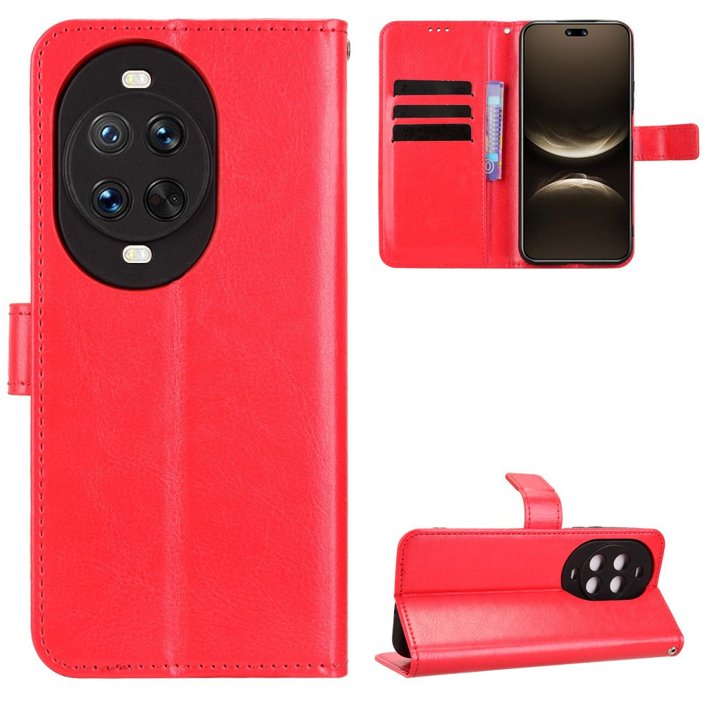For Huawei nova 14 Ultra 5G PU Leather Case with Strap Crazy Horse Texture Phone Wallet Cover