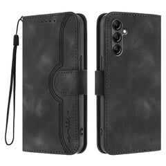 For Samsung Galaxy A17 5G / A26 5G Leather Case Wallet Stand Smile Imprinted Phone Cover with Strap