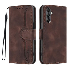 For Samsung Galaxy A17 5G / A26 5G Leather Case Wallet Stand Smile Imprinted Phone Cover with Strap