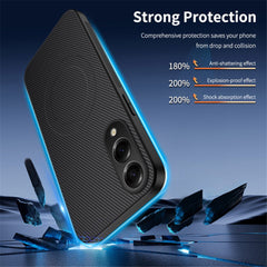 For Samsung Galaxy S25 Edge Case Compatible with MagSafe WANLONFENG TQ Series Carbon Fiber Texture PC TPU Phone Cover