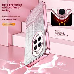 Coque de téléphone Huawei Nova 14 Pro 5G en TPU à paillettes et dégradé de galvanoplastie 