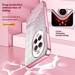 Coque de téléphone Huawei Nova 14 Ultra 5G en TPU à paillettes et dégradé de galvanoplastie 