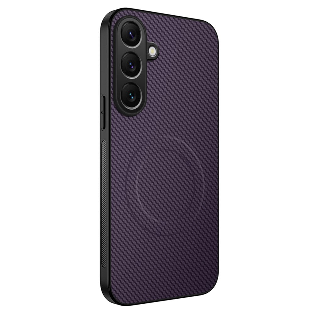 For Samsung Galaxy A17 5G / A26 5G Case Compatible with MagSafe WANLONFENG TQ Series Carbon Fiber Texture PC TPU Phone Cover