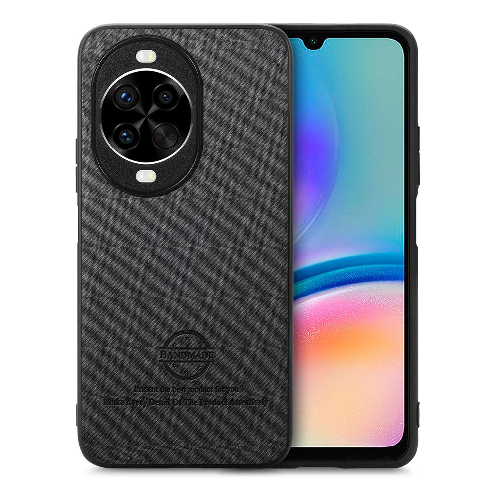 Coque arrière en cuir avec texture tissu pour Huawei Nova 14 Pro 5G 