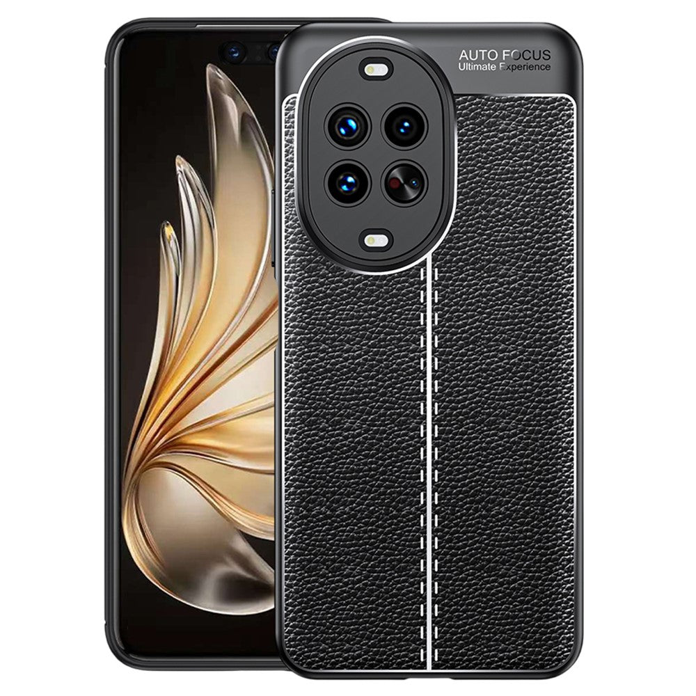 For Huawei nova 14 Pro 5G Case Litchi Texture TPU Flexible Phone Cover, Black