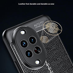 For Huawei nova 14 Pro 5G Case Litchi Texture TPU Flexible Phone Cover, Black