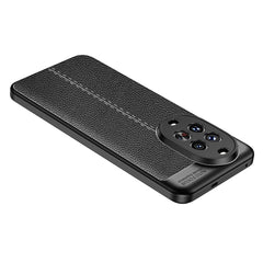 Coque souple en TPU pour Huawei Nova 14 Ultra 5G, texture Litchi, noire 