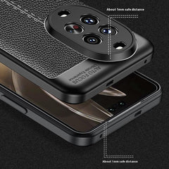 Coque souple en TPU pour Huawei Nova 14 Ultra 5G, texture Litchi, noire 