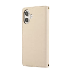 For iPhone 16 Case Multi Card Slots Zipper Leather Phone Cover with Wrist Strap