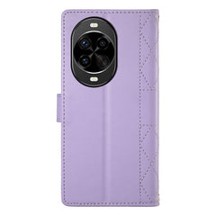 For Huawei nova 14 Pro 5G Case Rhombus Stitching Wallet Stand Leather Phone Cover with Long  /  Short Strap