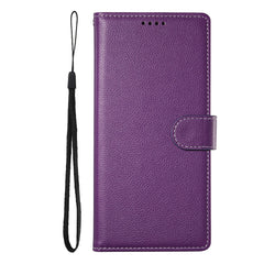 Coque portefeuille magnétique en cuir texturé Litchi pour Huawei Nova 14 Pro 5G avec dragonne 