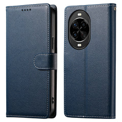 Coque portefeuille magnétique en cuir texturé Litchi pour Huawei Nova 14 Pro 5G avec dragonne 