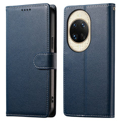 For Huawei nova 14 Ultra 5G Case Magnetic Snap Litchi Texture Leather Wallet Phone Cover with Wrist Strap