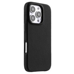 Étui magnétique MELKCO pour iPhone 16 Pro Max en cuir de vache véritable et PC 