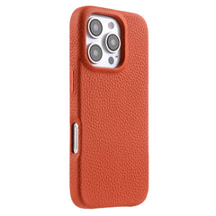 Étui magnétique MELKCO pour iPhone 16 Pro Max en cuir de vache véritable et PC 