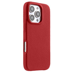 Étui magnétique MELKCO pour iPhone 16 Pro Max en cuir de vache véritable et PC 