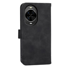 DIERFENG DF-03 For Huawei nova 14 5G Case Lines Imprint Wallet Leather Phone Cover with Wrist Strap
