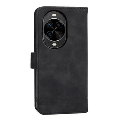 DIERFENG DF-03 For Huawei nova 14 Pro 5G Case Lines Imprint Wallet Leather Phone Cover with Wrist Strap