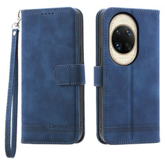Étui portefeuille en cuir avec dragonne pour Huawei Nova 14 Ultra 5G (DF-03) 