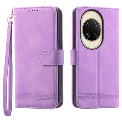 Étui portefeuille en cuir avec dragonne pour Huawei Nova 14 Ultra 5G (DF-03) 