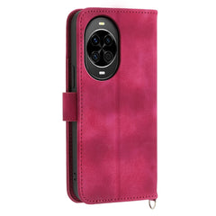 Für Huawei nova 14 5G Hülle Blumenmuster PU Leder Brieftasche Handyhülle mit Riemen 