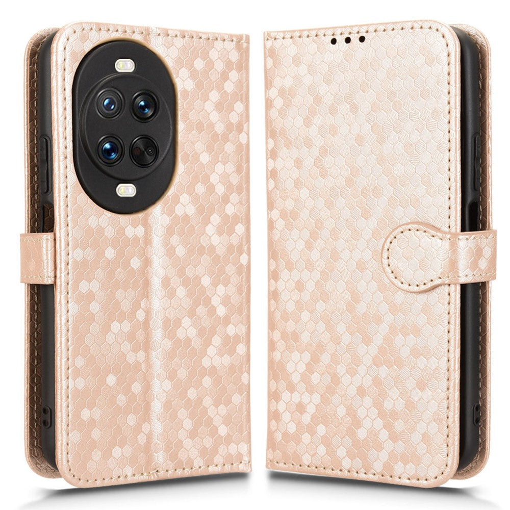 Étui portefeuille en cuir PU avec dragonne pour Huawei Nova 14 Pro 5G, motif à pois