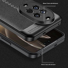 Coque souple en TPU pour Huawei Nova 14 5G, texture Litchi, noire 