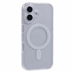 For iPhone 16 Clear Case Compatible with MagSafe WANLONFENG LM2 Series Phone Cover (Big Lens Hole)