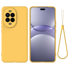For Huawei nova 14 Pro 5G Liquid Silicone Case Phone Back Cover with Hand Strap