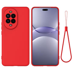 Coque arrière en silicone liquide avec dragonne pour Huawei Nova 14 5G 