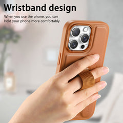 For iPhone 16 Pro Max Magnetic Case CASENEO Wristband PU Leather + PC Shockproof Phone Cover
