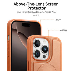 For iPhone 16 Pro Magnetic Case CASENEO Wristband PU Leather + PC Shockproof Phone Cover