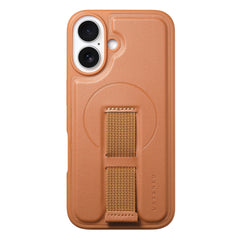 For iPhone 16 Magnetic Case CASENEO Wristband PU Leather + PC Shockproof Phone Cover