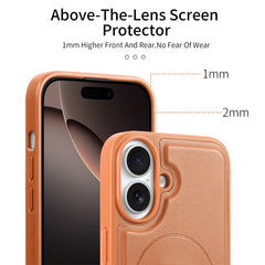For iPhone 16 Magnetic Case CASENEO Wristband PU Leather + PC Shockproof Phone Cover