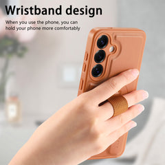 For Samsung Galaxy S24 / Galaxy S25 Magnetic Case CASENEO Wristband PU Leather + PC Shockproof Phone Cover