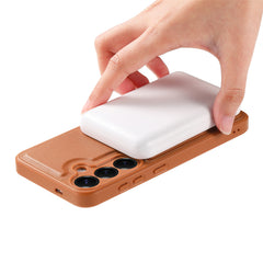 For Samsung Galaxy S24 / Galaxy S25 Magnetic Case CASENEO Wristband PU Leather + PC Shockproof Phone Cover