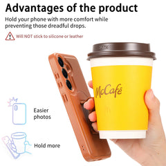 For Samsung Galaxy S24 / Galaxy S25 Magnetic Case CASENEO Wristband PU Leather + PC Shockproof Phone Cover