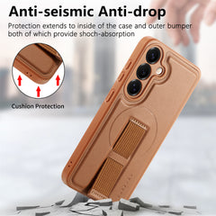 For Samsung Galaxy S24 / Galaxy S25 Magnetic Case CASENEO Wristband PU Leather + PC Shockproof Phone Cover
