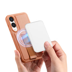 For Samsung Galaxy S25 Edge Magnetic Case CASENEO Wristband PU Leather + PC Shockproof Phone Cover