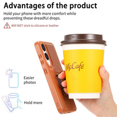 For Samsung Galaxy S25 Edge Magnetic Case CASENEO Wristband PU Leather + PC Shockproof Phone Cover
