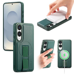 For Samsung Galaxy S25 Edge Magnetic Case CASENEO Wristband PU Leather + PC Shockproof Phone Cover
