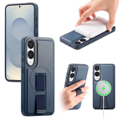 For Samsung Galaxy S25 Edge Magnetic Case CASENEO Wristband PU Leather + PC Shockproof Phone Cover