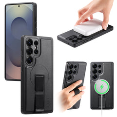 For Samsung Galaxy S25 Ultra Magnetic Case CASENEO Wristband PU Leather + PC Shockproof Phone Cover