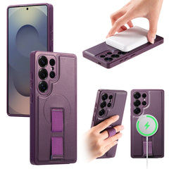For Samsung Galaxy S25 Ultra Magnetic Case CASENEO Wristband PU Leather + PC Shockproof Phone Cover